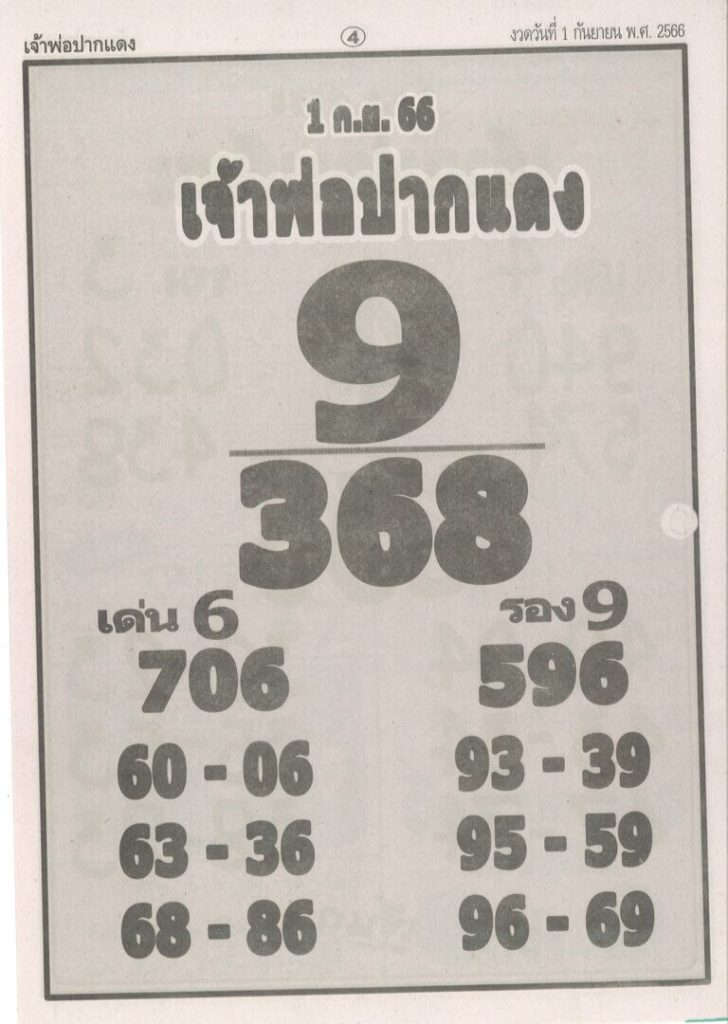 หวยเจ้าพ่อปากแดง